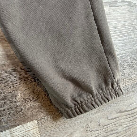 Oakley Relaxed Fit Sweatpants Taupe Fleece Joggers Small Athleisure Cozy - Picture 3 of 9